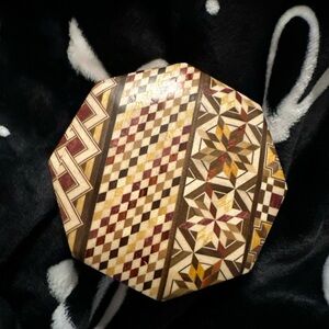 Geometric Patterned Wooden Box